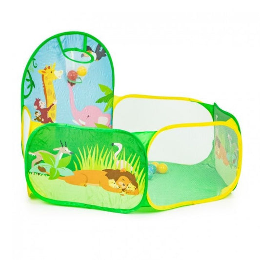 Cort de joaca Jungla cu 50 de bile multicolore Ecotoys 8114