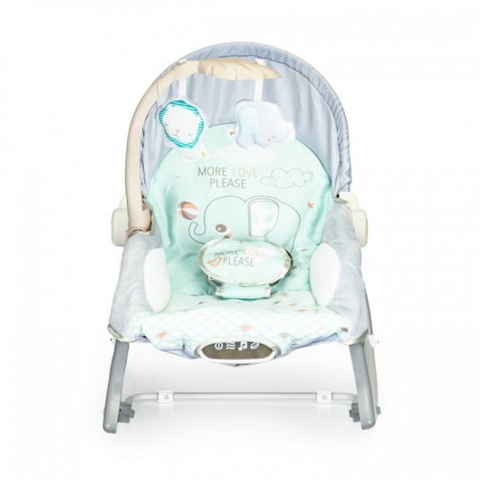 Balansoar 3 in 1 cu vibratii si melodii Ecotoys 27224 - Elefant