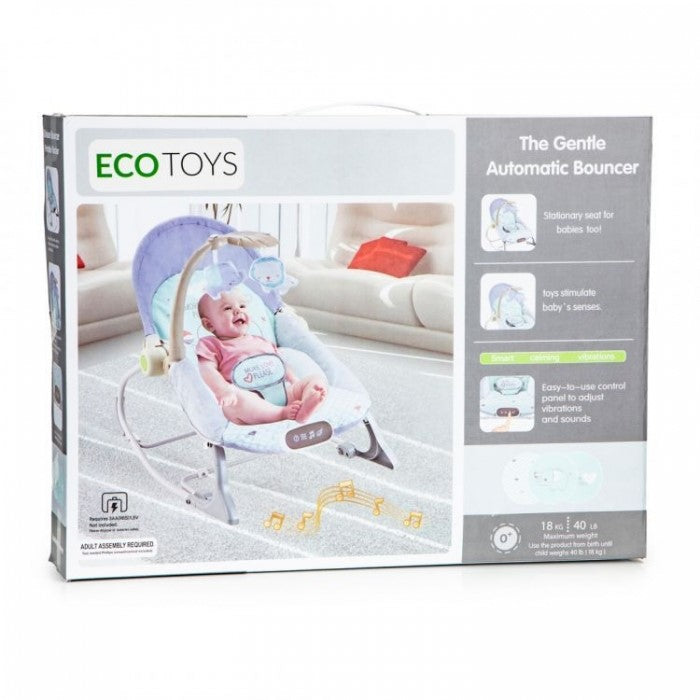 Balansoar 3 in 1 cu vibratii si melodii Ecotoys 27224 - Elefant