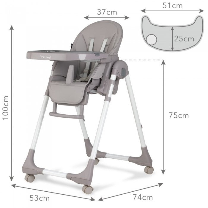 Scaun de masa Kidwell BENTO - Gri