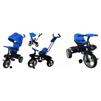 Tricicleta cu pedale 3 in 1 R-Sport T2 - Albastru