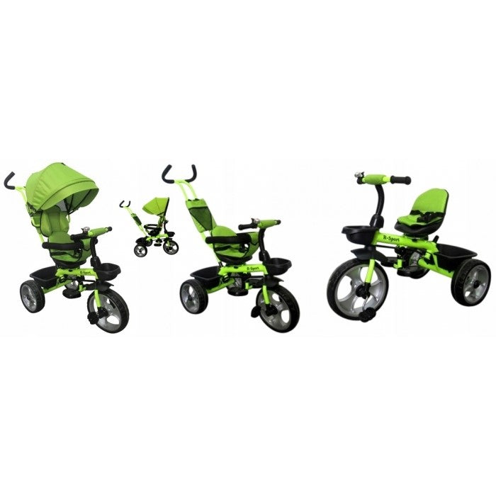 Tricicleta cu pedale 3 in 1 R-Sport T2 - Verde