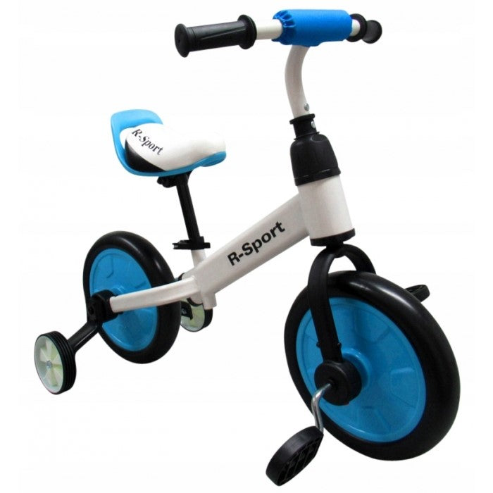 Bicicleta cu pedale si roti ajutatoare R-Sport P1- Albastru