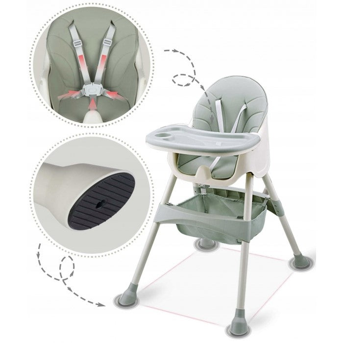 Scaun de masa 3 in 1 Ricokids Milo - Verde