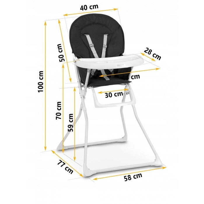 Scaun de masa Ricokids Fando - Negru