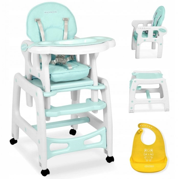Scaun de masa 5 in 1 Ricokids Sinco - Turcoaz