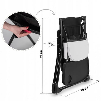 Scaun de masa Ricokids Nuco - Negru cu Gri