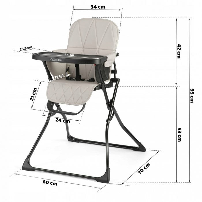 Scaun de masa Ricokids Nuco - Negru cu Gri