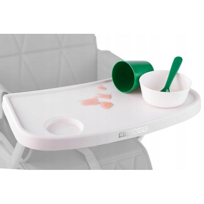 Scaun de masa Ricokids Nuco - Alb cu Gri