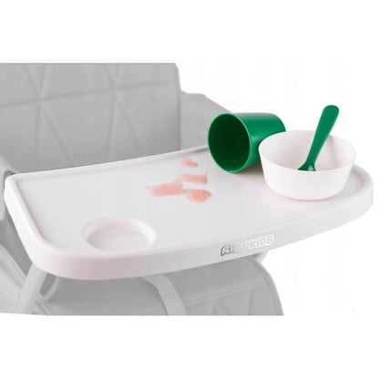Scaun de masa Ricokids Nuco - Alb cu Gri