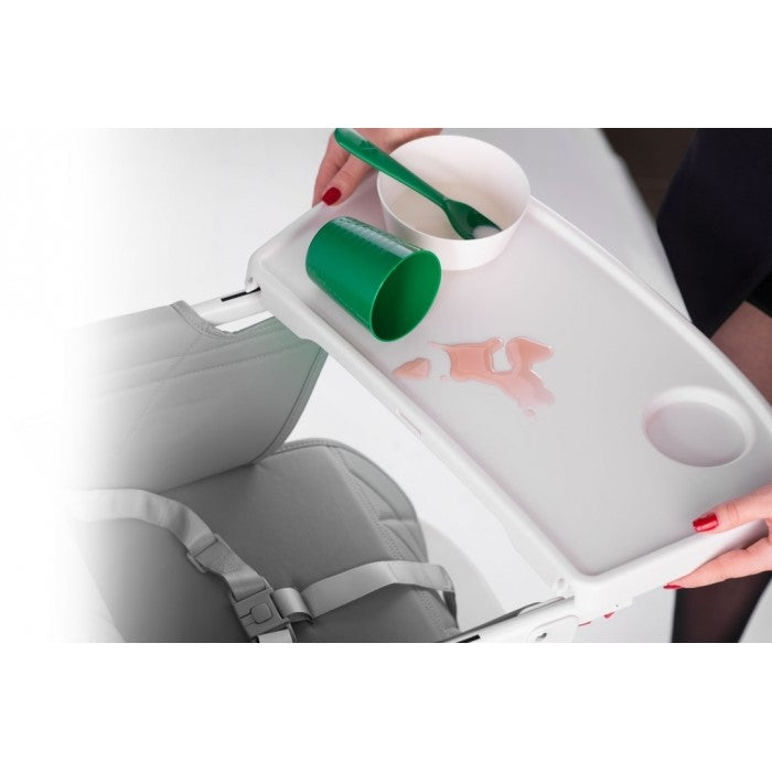 Scaun de masa Ricokids Nuco - Alb cu Gri