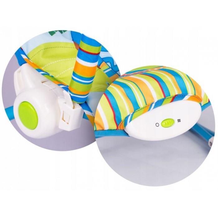 Balansoar multifunctional cu vibratii si muzica Ricokids 7302 - Albastru