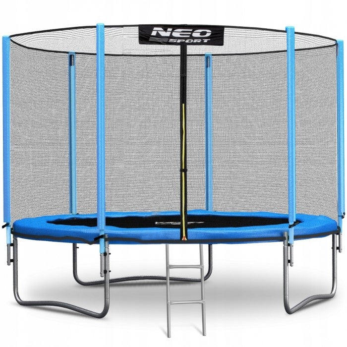 Trambulina de gradina cu plasa exterioara, stalpi si scara 312 cm (10FT) Neo-Sport NS-10Z181 - Albastru