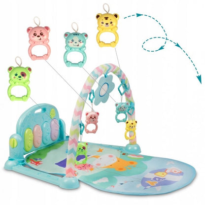 Salteluta de joaca cu pian Ricokids 7314 - Albastru