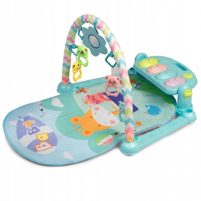 Salteluta de joaca cu pian Ricokids 7314 - Albastru