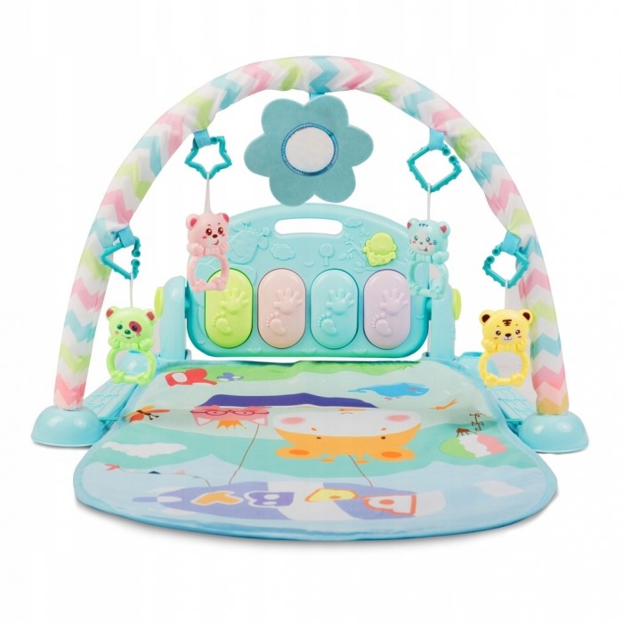 Salteluta de joaca cu pian Ricokids 7314 - Albastru