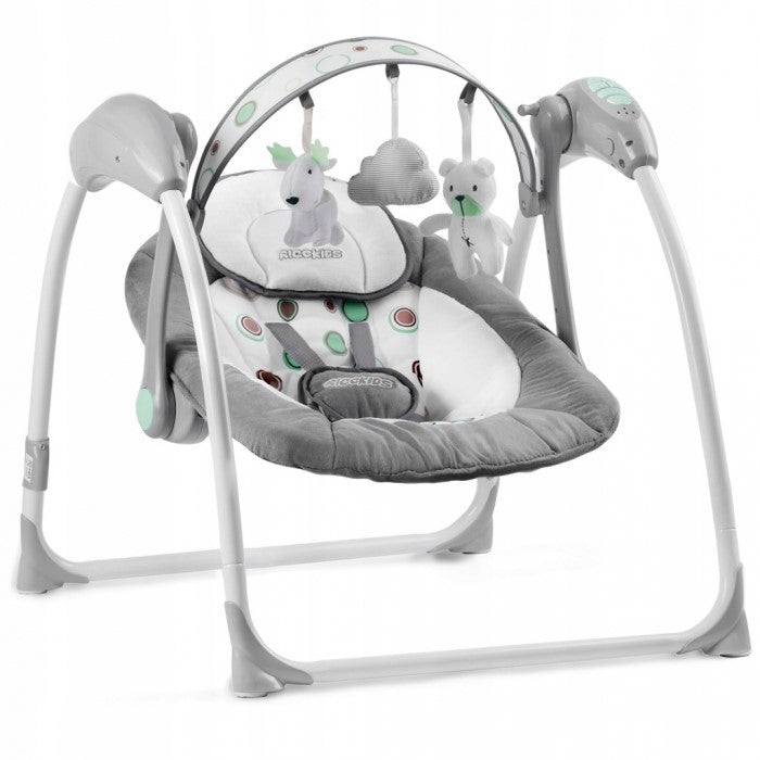 Leagan electric cu muzica Ricokids 7321 - Gri