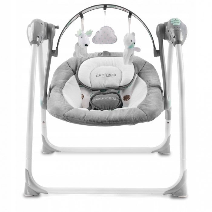 Leagan electric cu muzica Ricokids 7321 - Gri