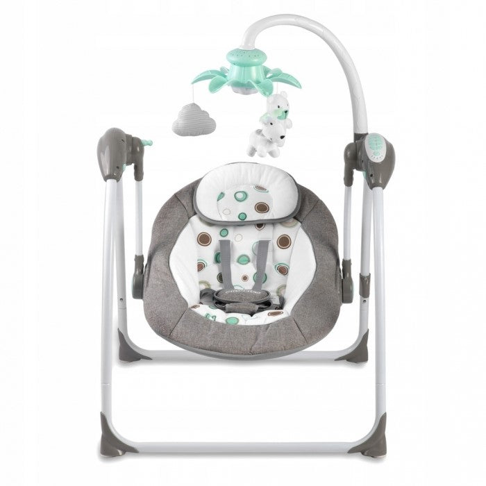 Leagan electric cu muzica Ricokids Premium 7322 - Gri