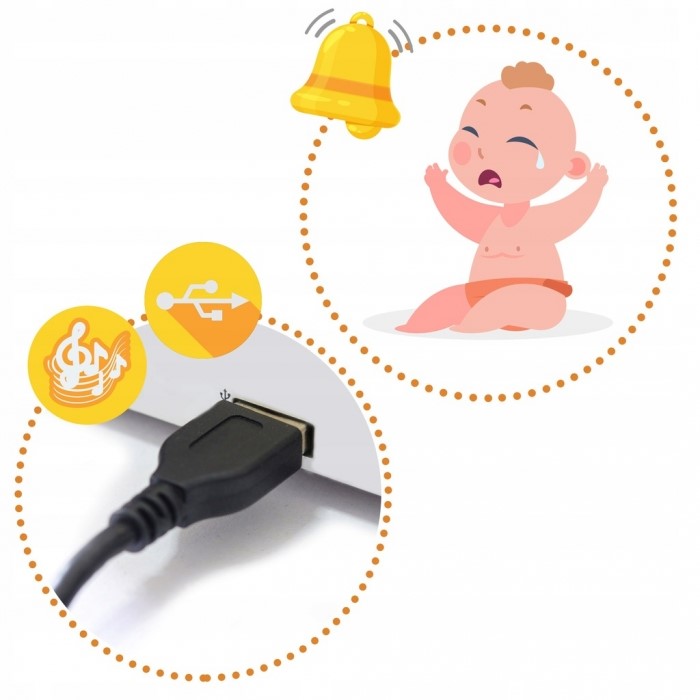 Leagan electric cu muzica Ricokids Premium 7322 - Gri