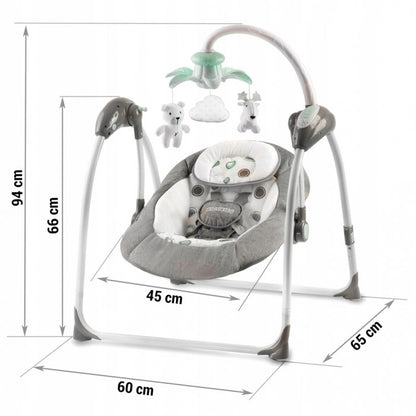 Leagan electric cu muzica Ricokids Premium 7322 - Gri