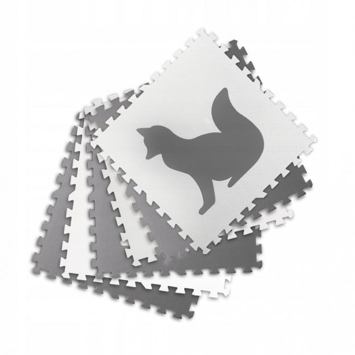 Salteluta de joaca 180 x 120 cm cu animalute 6 bucati Ricokids 7490 - Gri