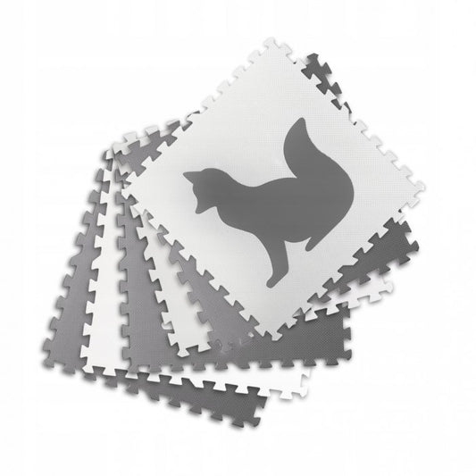 Salteluta de joaca 180 x 120 cm cu animalute 6 bucati Ricokids 7490 - Gri