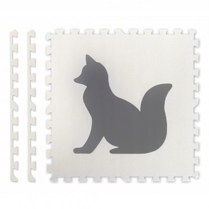 Salteluta de joaca 180 x 120 cm cu animalute 6 bucati Ricokids 7490 - Gri