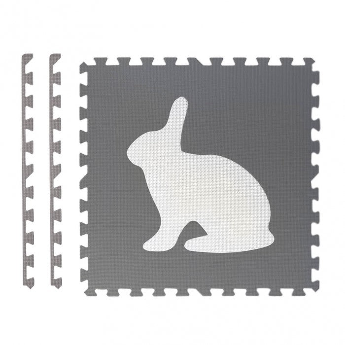 Salteluta de joaca 180 x 120 cm cu animalute 6 bucati Ricokids 7490 - Gri