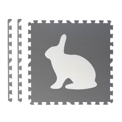 Salteluta de joaca 180 x 120 cm cu animalute 6 bucati Ricokids 7490 - Gri