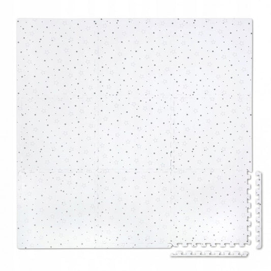 Salteluta de joaca 150 x 150 cm Ricokids 7496 - Gri cu stelute