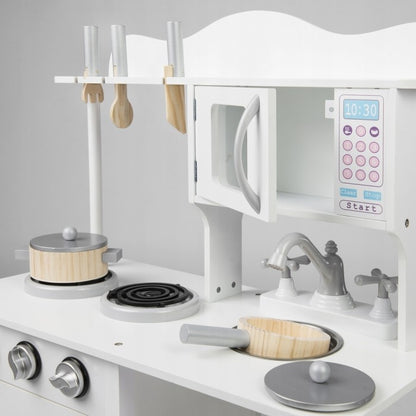 Bucatarie din lemn pentru copii Ricokids 7800 - Alb