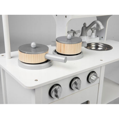 Bucatarie din lemn pentru copii Ricokids 7800 - Alb