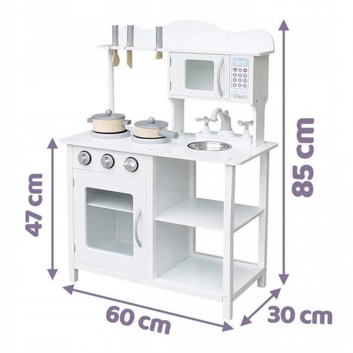 Bucatarie din lemn pentru copii Ricokids 7800 - Alb