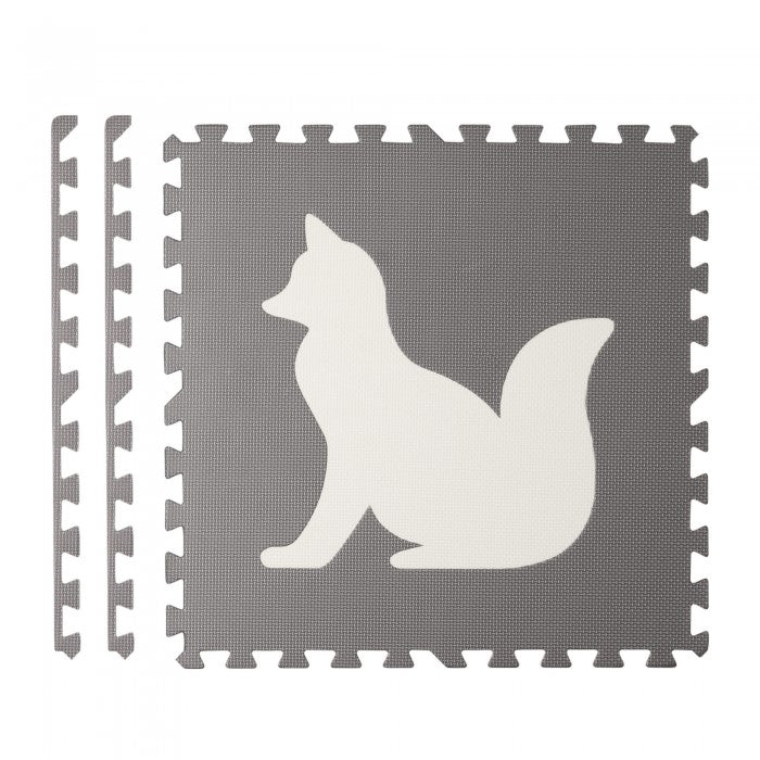 Salteluta de joaca 180 x 120 cm cu animalute 6 bucati Ricokids 7491 - Gri