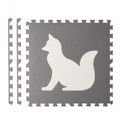 Salteluta de joaca 180 x 120 cm cu animalute 6 bucati Ricokids 7491 - Gri