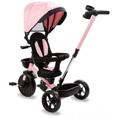 Tricicleta cu sezut rotativ si roti cu spuma EVA Kidwell Axel - Roz