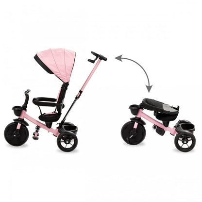 Tricicleta cu sezut rotativ si roti cu spuma EVA Kidwell Axel - Roz