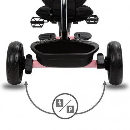 Tricicleta cu sezut rotativ si roti cu spuma EVA Kidwell Axel - Roz