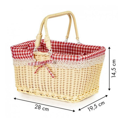 Cosulet din lemn XXL cu accesorii pentru picnic Ecotoys HM015250