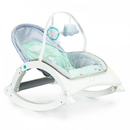 Fotoliu Balansoar 3 In 1 Cu Vibratii Si Tava Ecotoys 27231 - Elefant