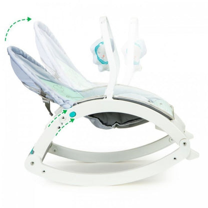 Fotoliu Balansoar 3 In 1 Cu Vibratii Si Tava Ecotoys 27231 - Elefant