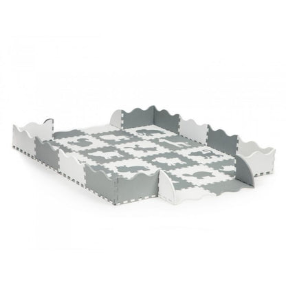 Salteluta de joaca cu animale si cu pereti, 36 elemente ECOEVA001 - Gri