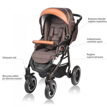 Carucior VESSANTI Crooner 2 in 1 - Brown