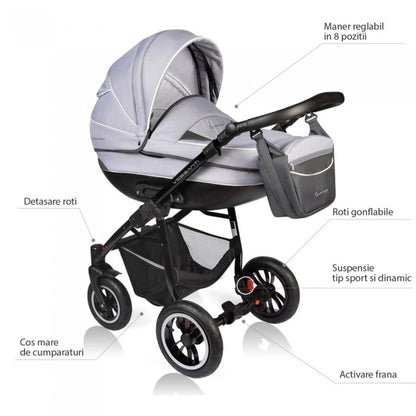 Carucior VESSANTI Crooner 2 in 1 - Gray