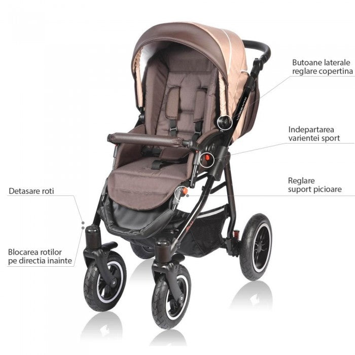 Carucior VESSANTI Crooner 3 in 1 - Beige
