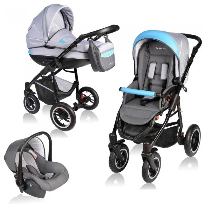 Carucior VESSANTI Crooner 3 in 1 - Blue/Gray