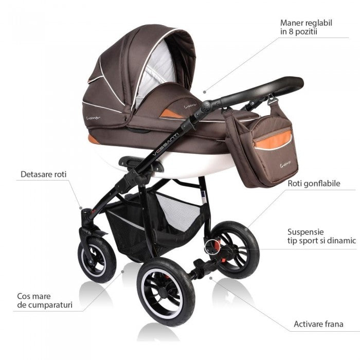 Carucior VESSANTI Crooner 3 in 1 - Brown
