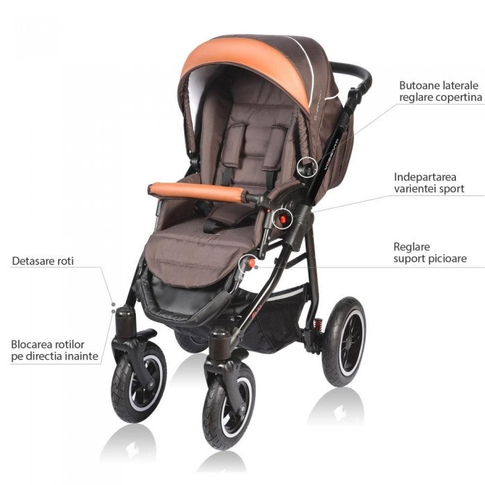 Carucior VESSANTI Crooner 3 in 1 - Brown
