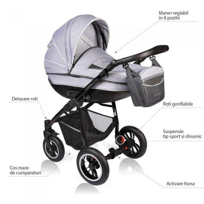 Carucior VESSANTI Crooner 3 in 1 - Gray